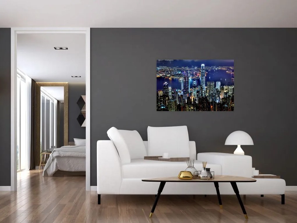 Tablou orașului nocturn (90x60 cm)