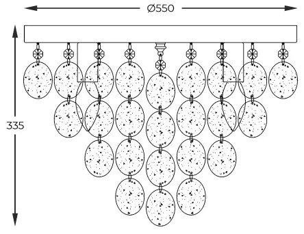 Lustră aplicată Zuma Line 18366 PARDO 8xE14/40W/230V argintiu