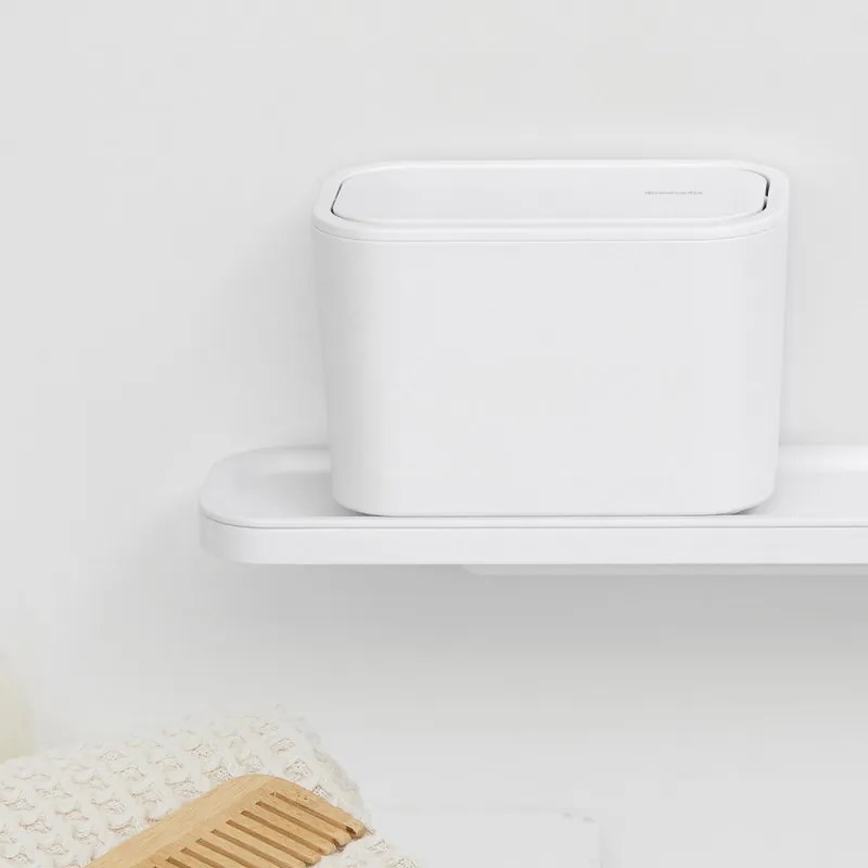 Cos de gunoi mini Brabantia MindSet 1005689, Acoperire minerala, Capac pivotant, Alb