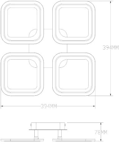 Plafonieră LED dimabilă Zuma Line MS232040R-BK STELLAR LED/30W/230V 3000-6000K negru + telecomandă