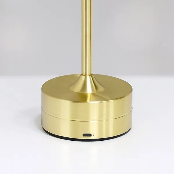 Lampă de birou LED tactilă reîncărcabilă TAVOLO, 2,5W/5V, 2400 mAh, 3000-6000K, aurie