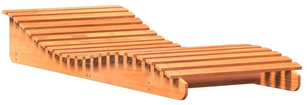 844653 vidaXL Șezlong, maro ceruit, 205x80x31,5 cm, lemn masiv de pin