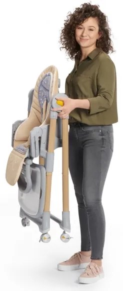 Scaun de masă 2 în 1 pentru copii LASTREE bej/gri KINDERKRAFT