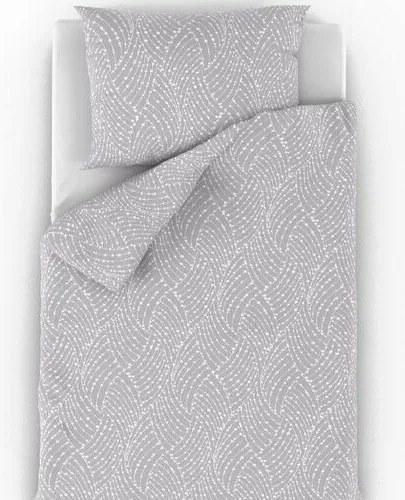 Lenjerie de pat din bumbac Qualitytex Nordic Astra gri