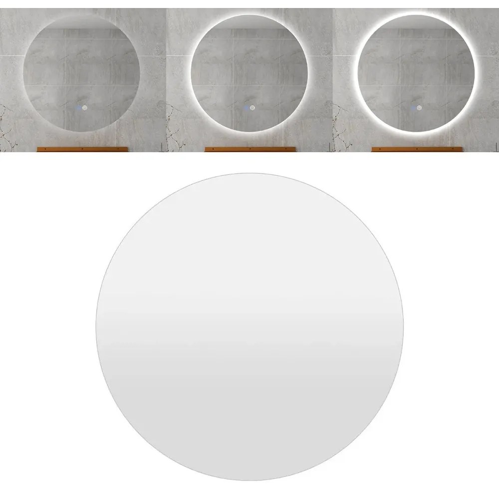 Oglindă de baie cu LED, 60 cm