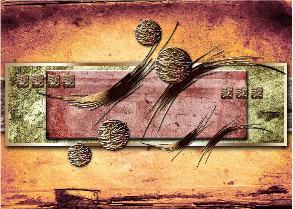 Tablou pe sticlă abstract (70x50 cm)