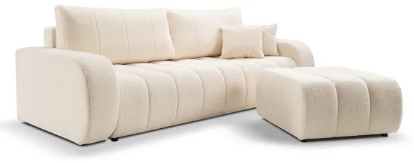 Canapea extensibilă cu 3 locuri DESIO, bej