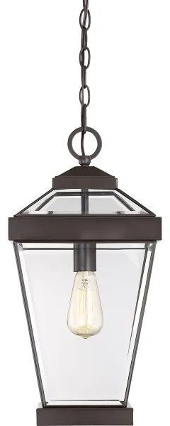 Lustră de exterior pe lanț RAVINE 1xE27/60W/230V IP23 neagră Quoizel