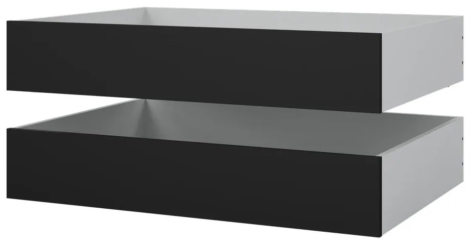 Sertare sub pat negre 2 buc. 90x190/140x190 cm Naia – Tvilum