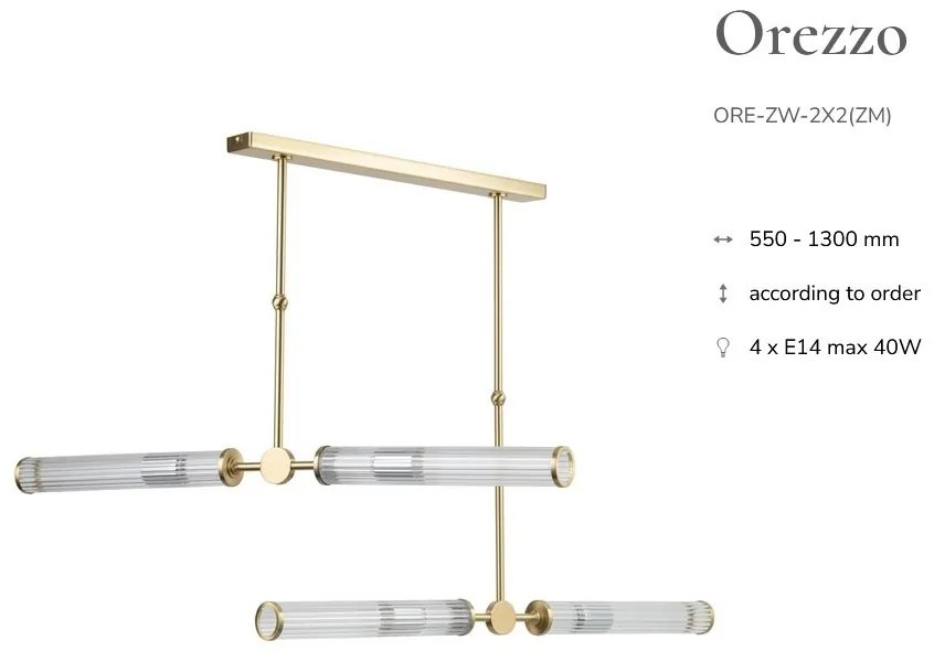 Lustra suspendata design LUX realizat manual OREZZO 2x2