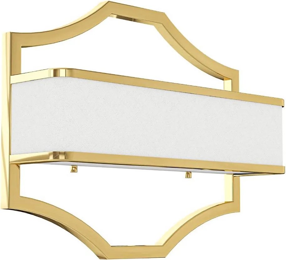 Open Design OR84832 - Aplica de perete GERDO, 2x E14/12W/230V, auriu/alb