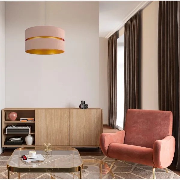 Lustră pe cablu Duolla DUO 1xE27/15W/230V d. 40 cm bej