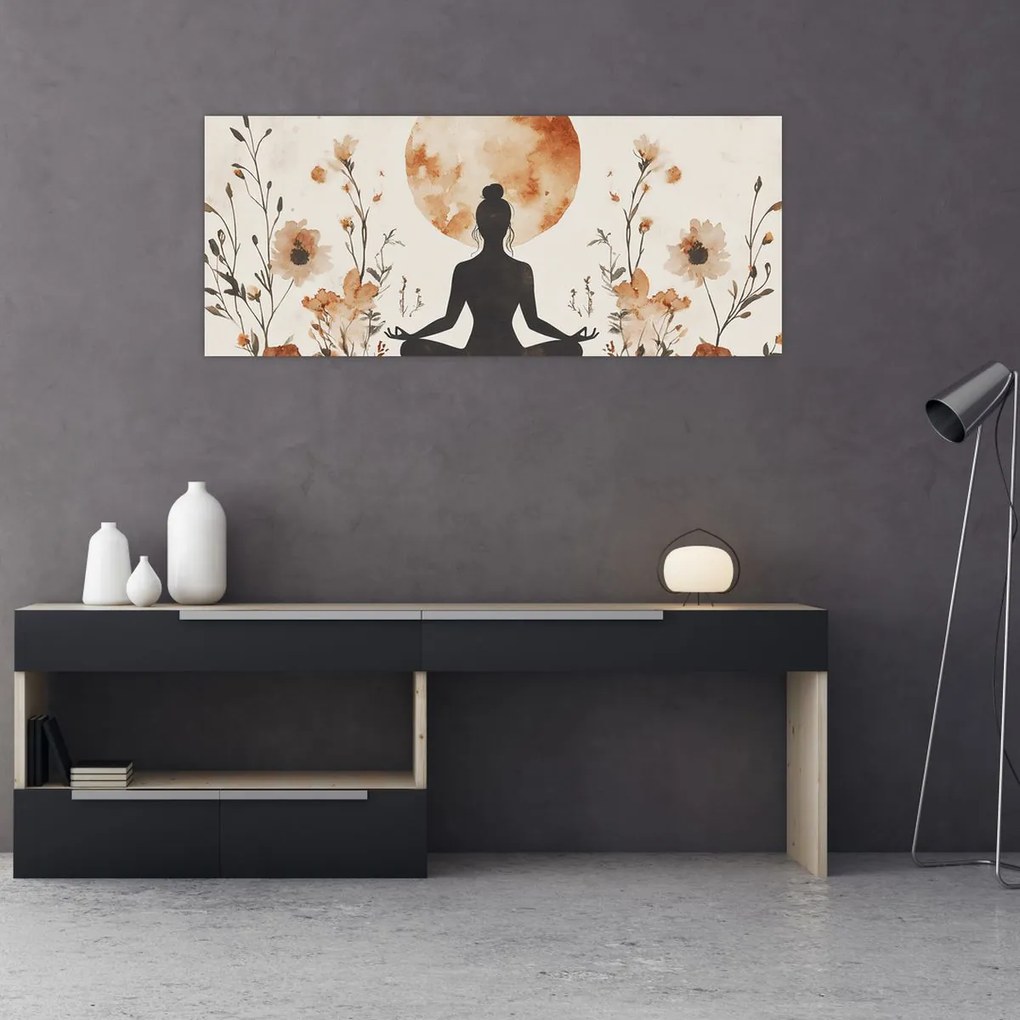 Tablou - Yoga Portocalie (120x50 cm)