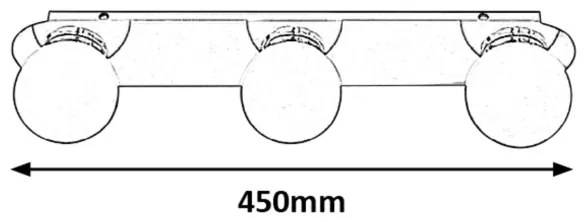 Rabalux 2112 - Plafonieră pentru baie BECCA 3xG9/28W/230V IP44