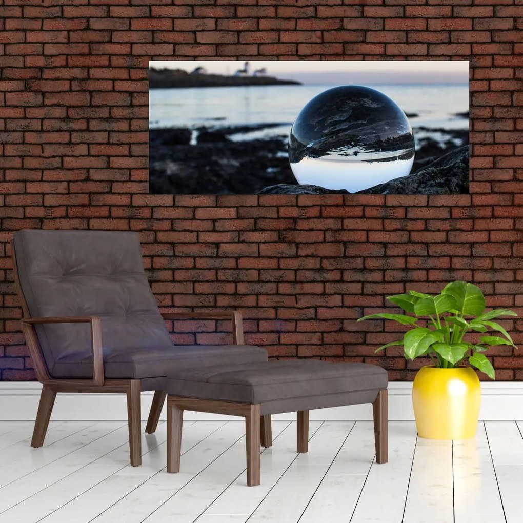 Tablou - Bile de sticlă pe piatră (120x50 cm)