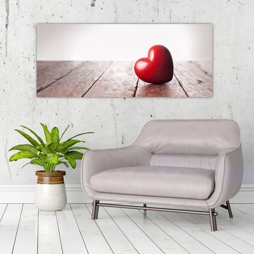 Tablou - Inima din lemn (120x50 cm)