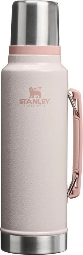Termos roz deschis din oțel inoxidabil 1,4 l Legendary Classic Bottle Hammertone Rose Quartz – Stanley