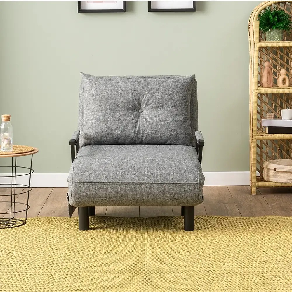 Fotoliu Extensibil,reglabil,Sento,175 x 50 cm,gri