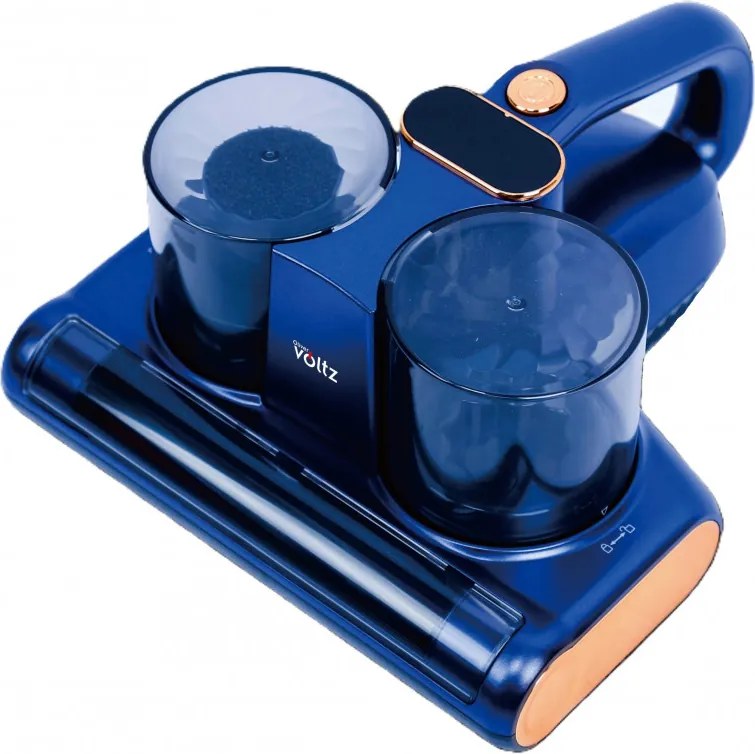 La mâna a doua: Aspirator antiacarieni Oliver Voltz OV51003B, Fara fir, 120W, 14.8V 2500mAh, UVC LED, Ultrasonic, Albastru