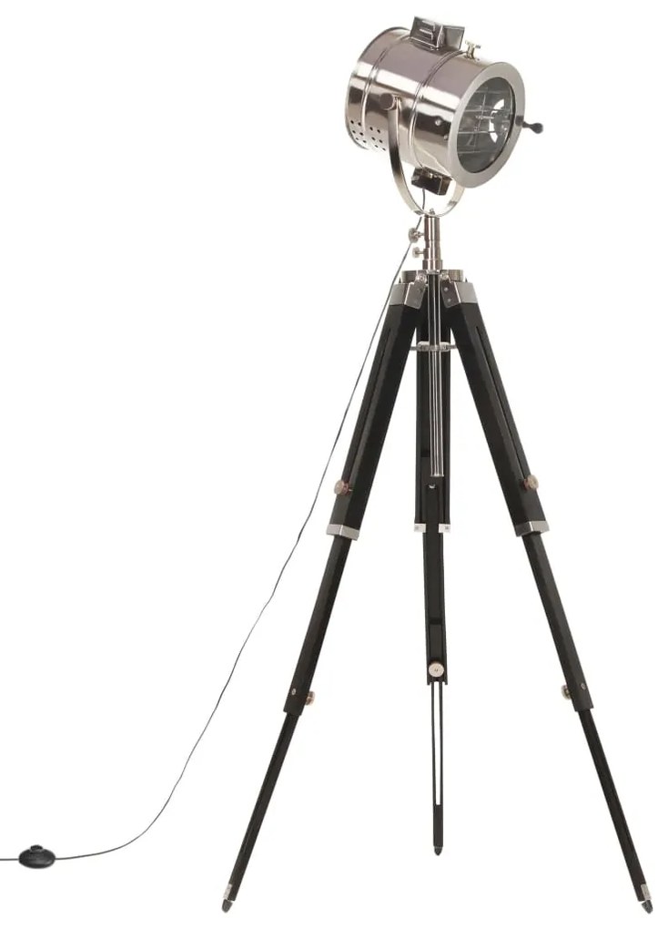 Lampa de podea cu trepied, 165 cm, lemn masiv de mango