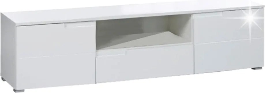 Măsuță TV SPICE, alb lucios
