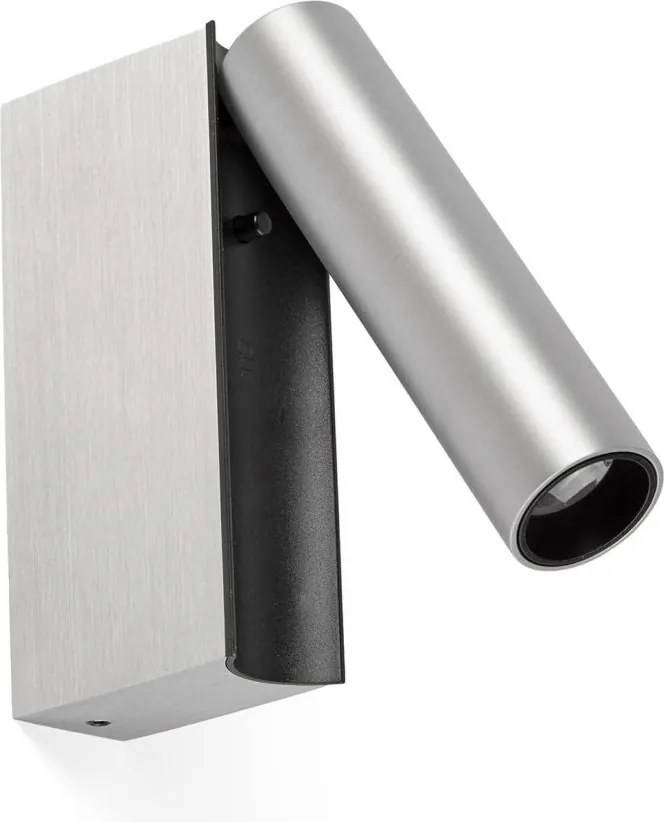 Aplica cu reader LED directionabil stil minimalist CRONOS aluminiu