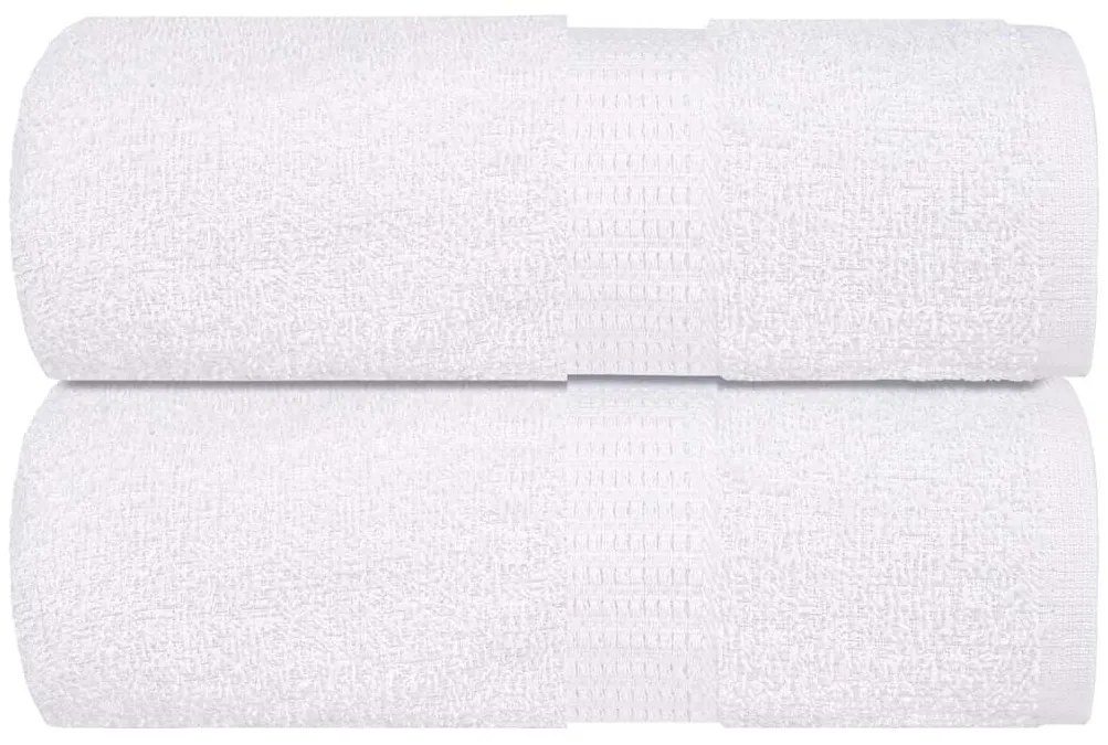 vidaXL Prosoape pentru oaspeți 2 buc Alb 30x50 cm 360 g/m² 100% bumbac