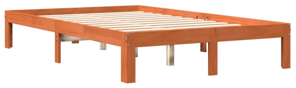 844170 vidaXL Cadru de pat, maro ceruit, 120x200 cm, lemn masiv de pin