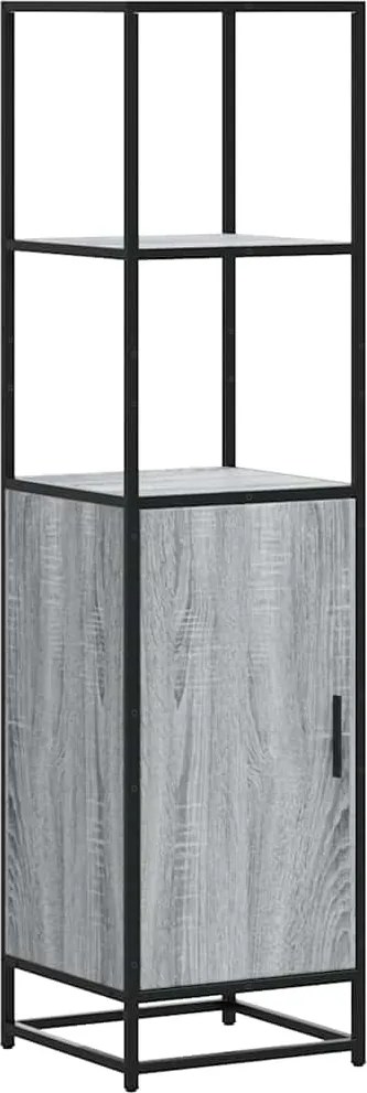 vidaXL Dulap nalt gri Sonoma 35,5x35x139 cm lemn prelucrat