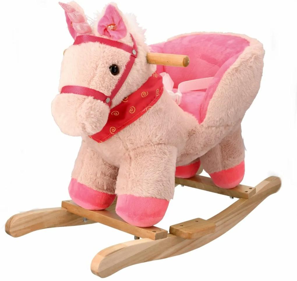Rocking Horse-Unicorn Adam Toys cu sunet - roz