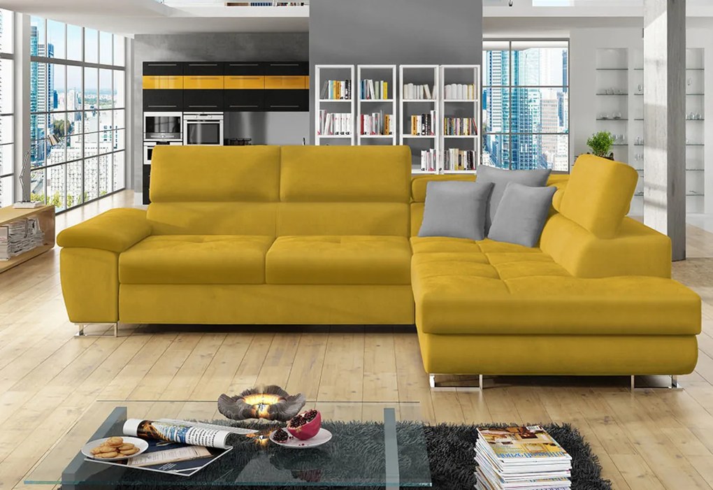 Supermobel Canapea in forma de COTERE, 270x91x202, Uttario Velvet 2979/Uttario Velvet 2979/Senegal 825, dreapta