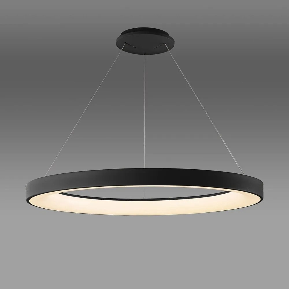 Lustra LED cu telecomanda design circular NISEKO II Black 90cm