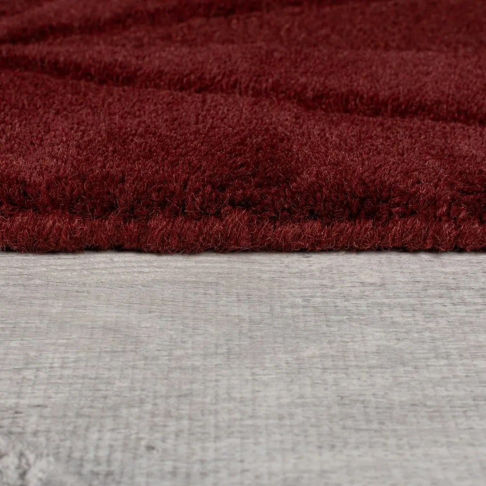 Covor burgundy țesut manual din lână 160x230 cm Shard Red – Flair Rugs