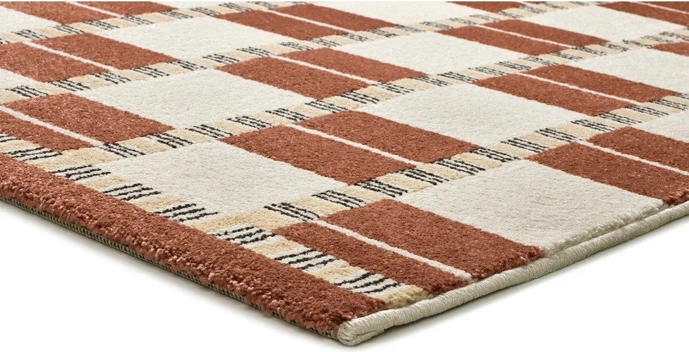 Covor bej/teracotă 133x190 cm Astra – Universal