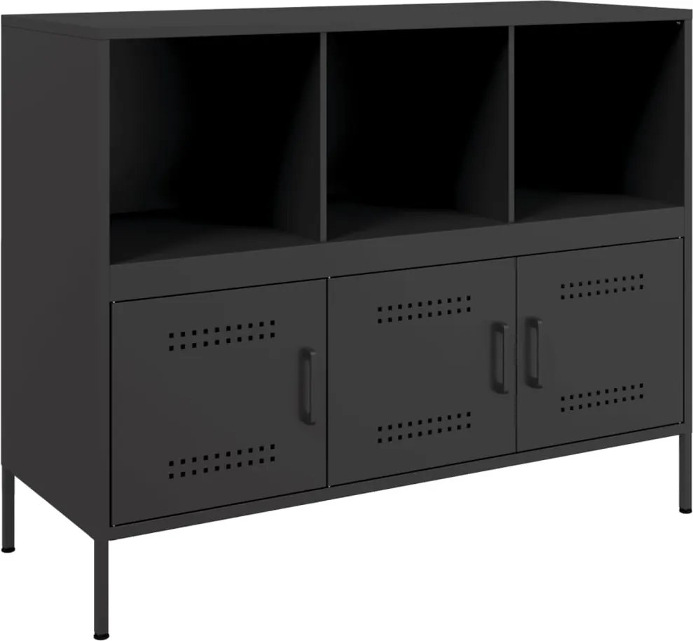 vidaXL Dulap, negru, 100,5x39x79 cm, oțel