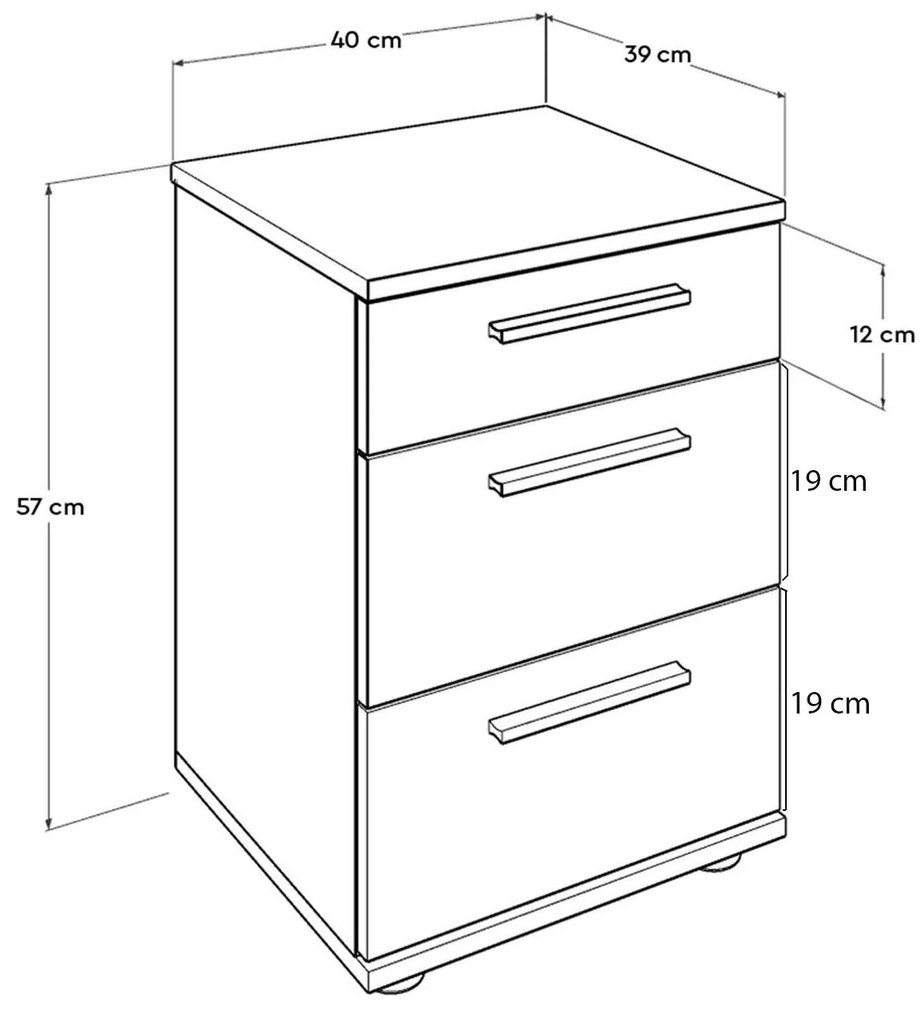 Noptieră Sivadu 6 (alb) . 1094439