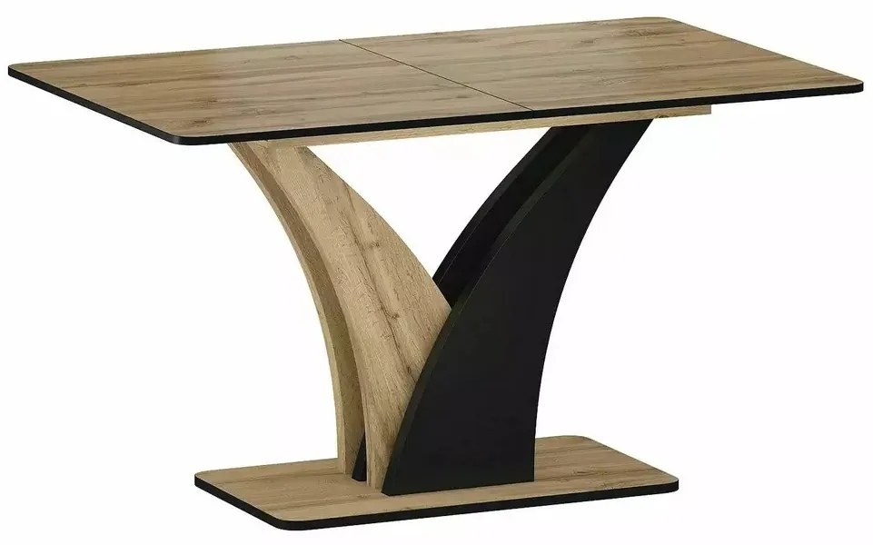 Masa extensibila Vento stejar artizan/negru L120-160 cm