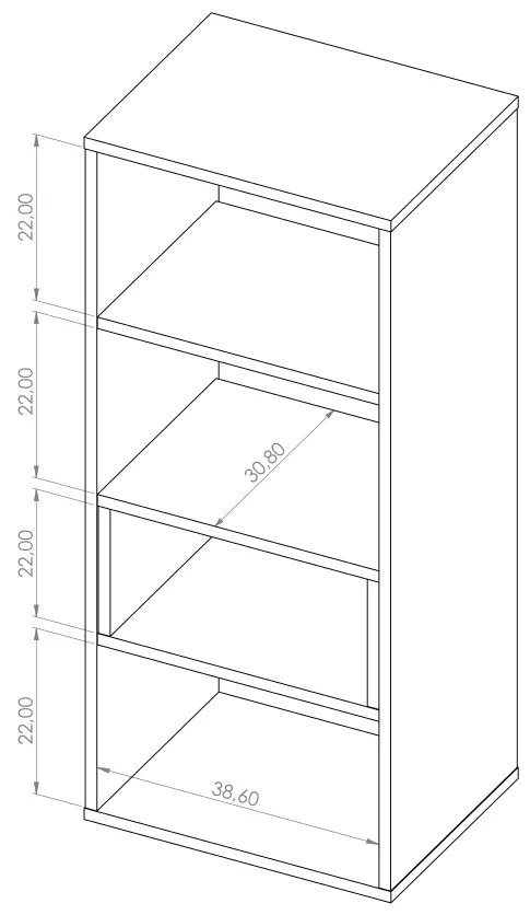 Dulap suspendat Oliver PION (Alb + Stejar artisan). 1051811