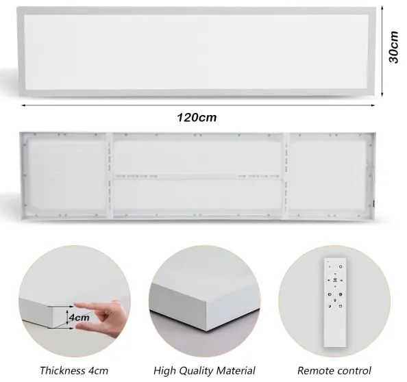 Brilagi-LED Corp de iluminat LED reglabil pentru baie FRAME SMART LED/50W/230V IP44 alb + telecomandă