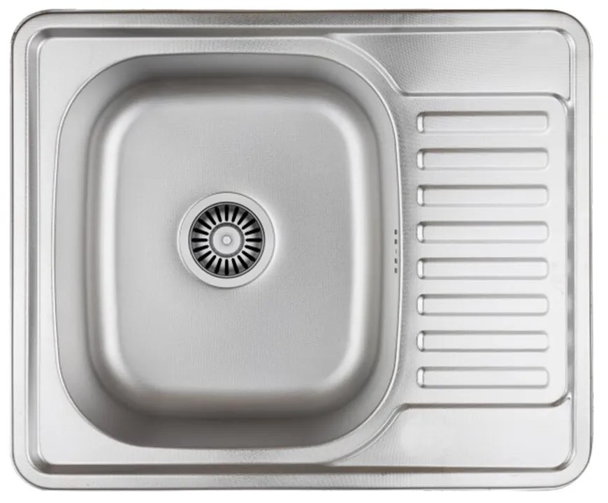 Chiuveta inox incastrata Quadron Pop Kevin 116 inox 58x48 cm