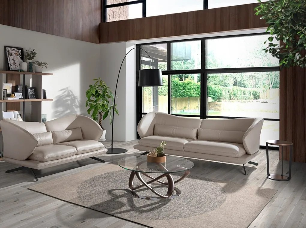 Masuta laterala moderna design LUX Wood and Black, 38cm