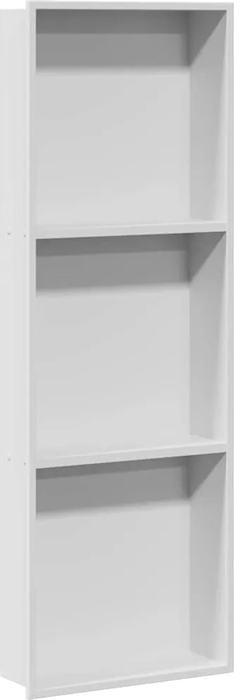 vidaXL Nisă de Duș Alb 90 x 30 x 9,5 cm Oţel inoxidabil