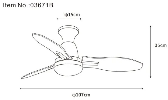 Globo 03671B - Ventilator tavan LED GALE 22W 230V 3000/4500/6000K +DO