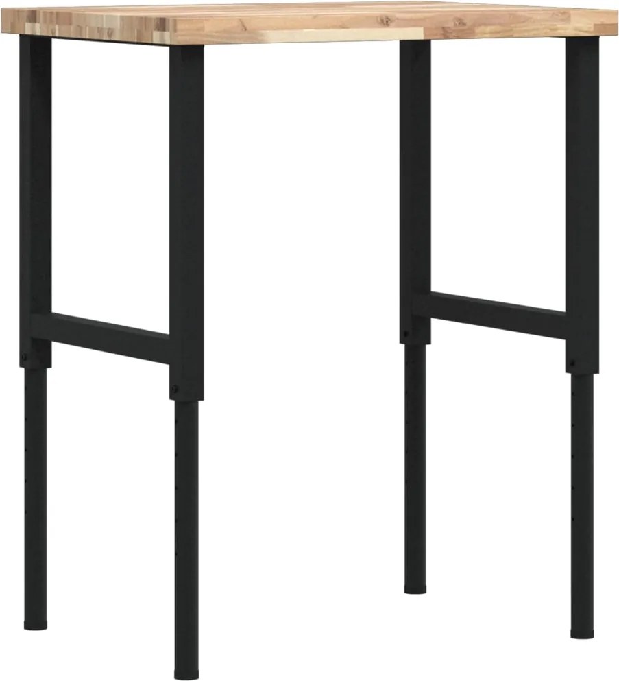 vidaXL Banc lucru 80x60x(73-99,5) cm lemn masiv acacia dreptunghiular