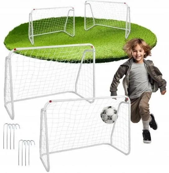 Poartă de fotbal Aldotrade 124 x 96 x 61 cm , set de 2 buc.