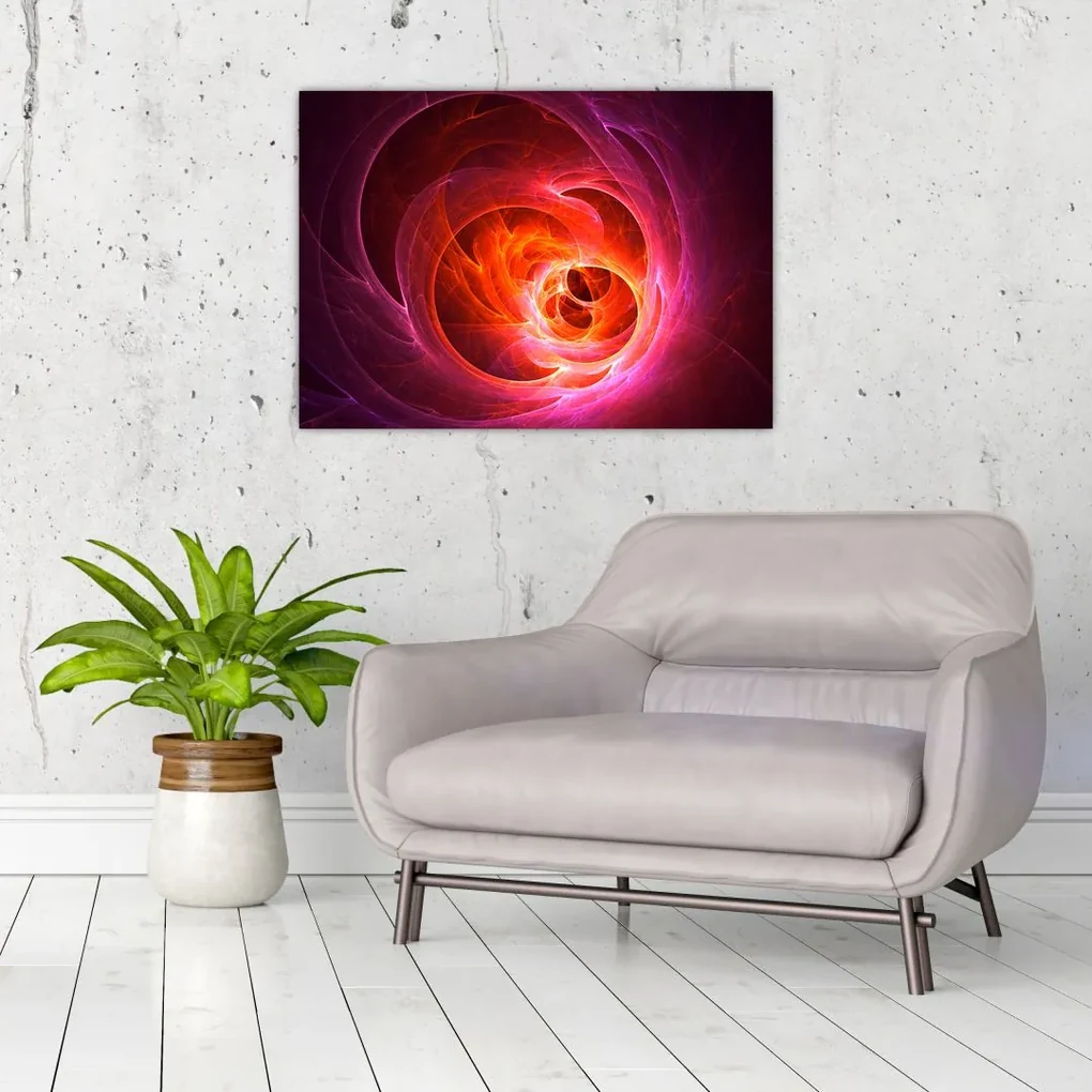 Tablou modern cu abstracțiune roz (70x50 cm), în 40 de alte dimensiuni noi