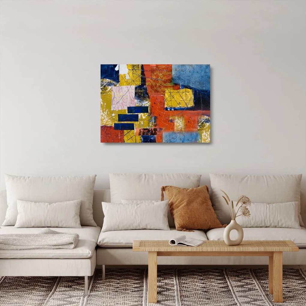 Tablou pe sticlă - Abstract (70x50 cm)
