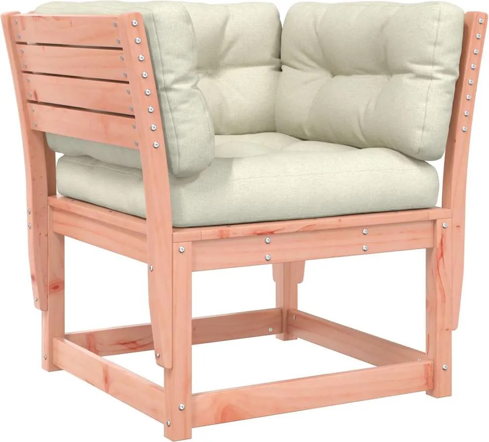 vidaXL Canapea grădină cotieră cu perne, cu perne, lemn masiv douglas