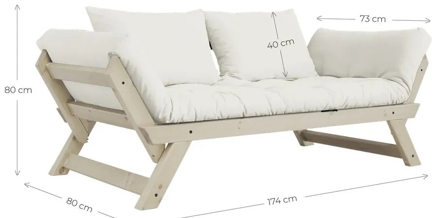 Canapea variabilă KARUP Design Bebop Natural/Mocca