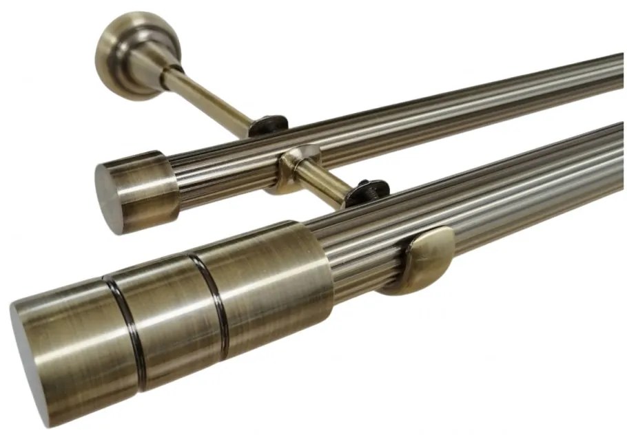 Galerie fara inele CYLINDRU STRIAT - 25/19 - aur antic (Alege marime: 120 cm)